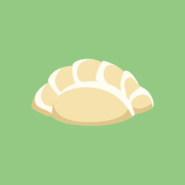 Gyoza Dumpling Simple Vector Arte Ilustración Diseño — Vector de stock