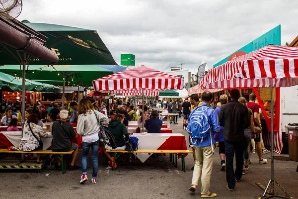 Street Food Fair Innsbruck Ausztria — Stock Fotó