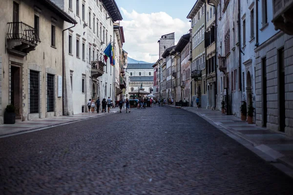 Trento Itália Agosto 2019 Vista Centro Cidade Trento Catedral San — Fotografia de Stock