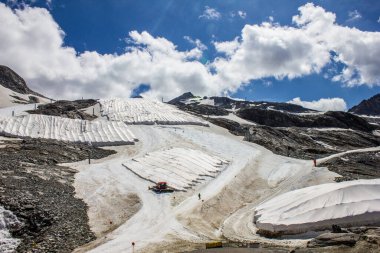 Yaz aylarında Hintertux Buzulu, Zillertal Vadisi, Tyrol, Avusturya