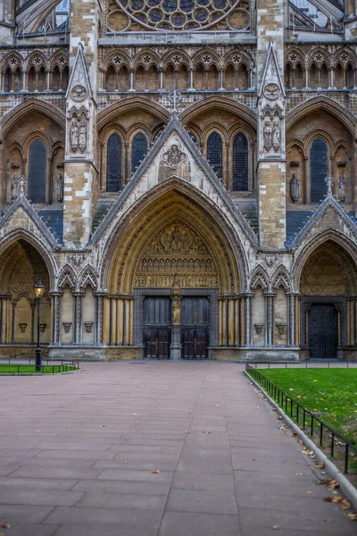 North Entrance Westminster Abbey Londyn — Zdjęcie stockowe