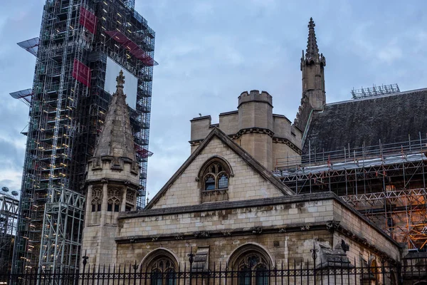 Widok Westminster Hall Big Ben Ramach Restoration Tle — Zdjęcie stockowe