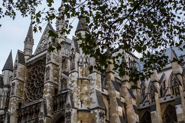 Dettaglio Della Facciata Dell Abbazia Westminster Londra — Foto Stock