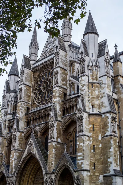 Dettaglio Della Facciata Dell Abbazia Westminster Londra — Foto Stock