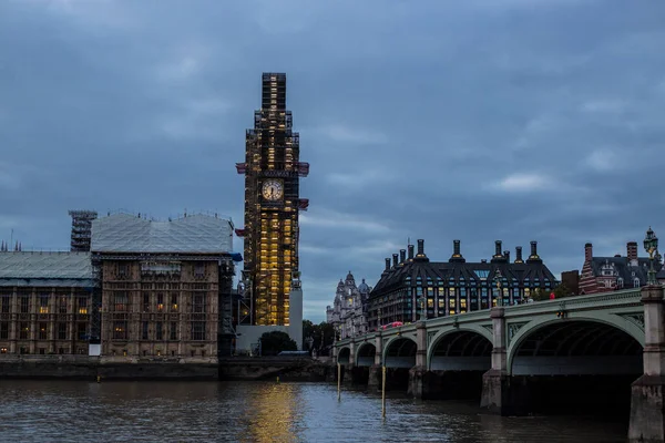 Лондон Великобритания Октября 2018 Года Вид Строящийся Биг Бен Здания — стоковое фото