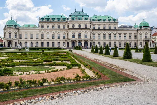 Viena Austria Junio 2018 Vista Del Palacio Jardín Del Belvedere — Foto de Stock