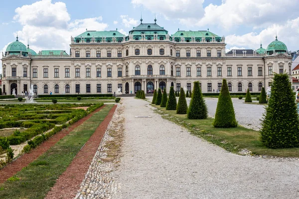 Viena Austria Junio 2018 Vista Del Palacio Jardín Del Belvedere — Foto de Stock
