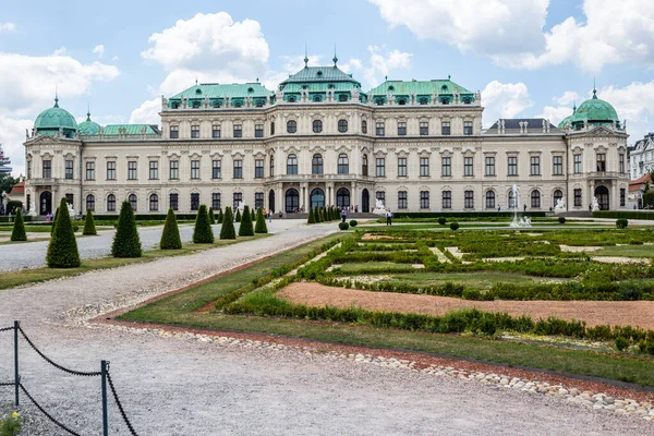 Viena Austria Junio 2018 Vista Del Palacio Jardín Del Belvedere — Foto de Stock