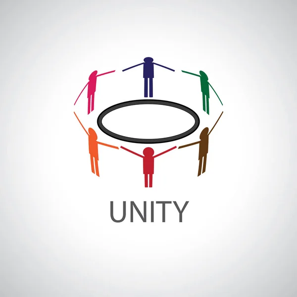 Des personnes diverses unifiées - une société d "équipe — Image vectorielle