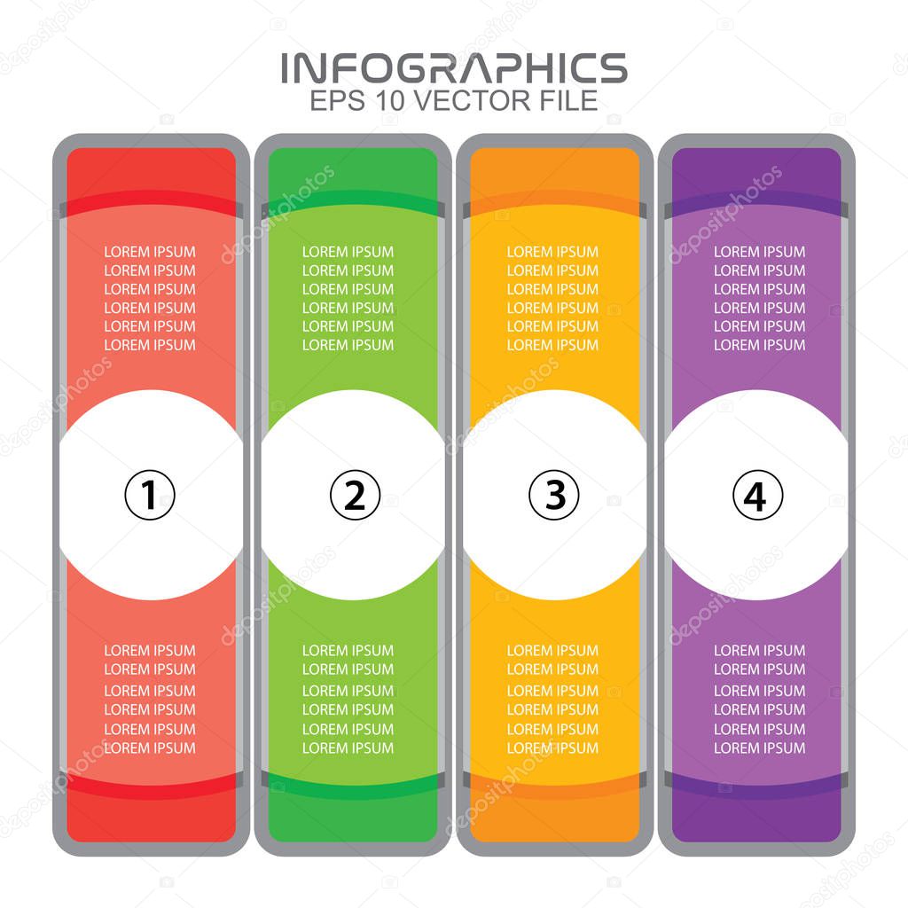 Infographic template with four options