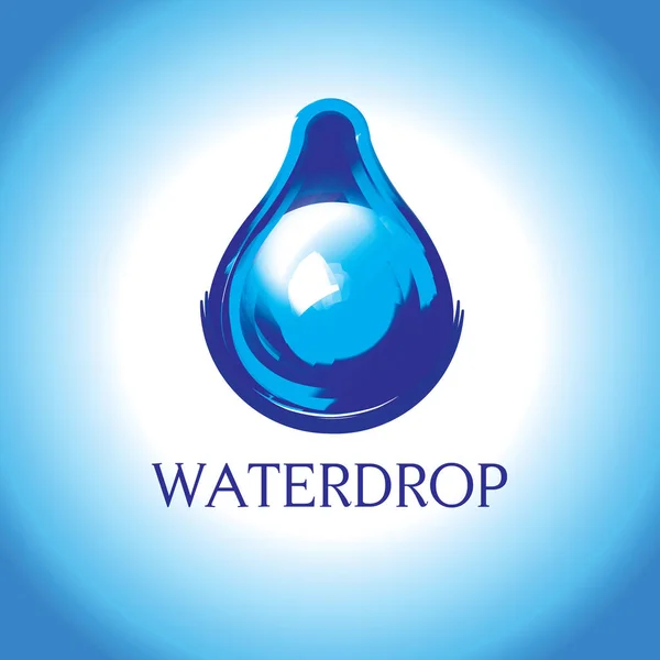 Glossy  isolated waterdrop design — Stock Vector