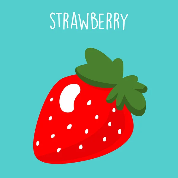 Strawberry banana smoothie recipe vector — Stock Vector