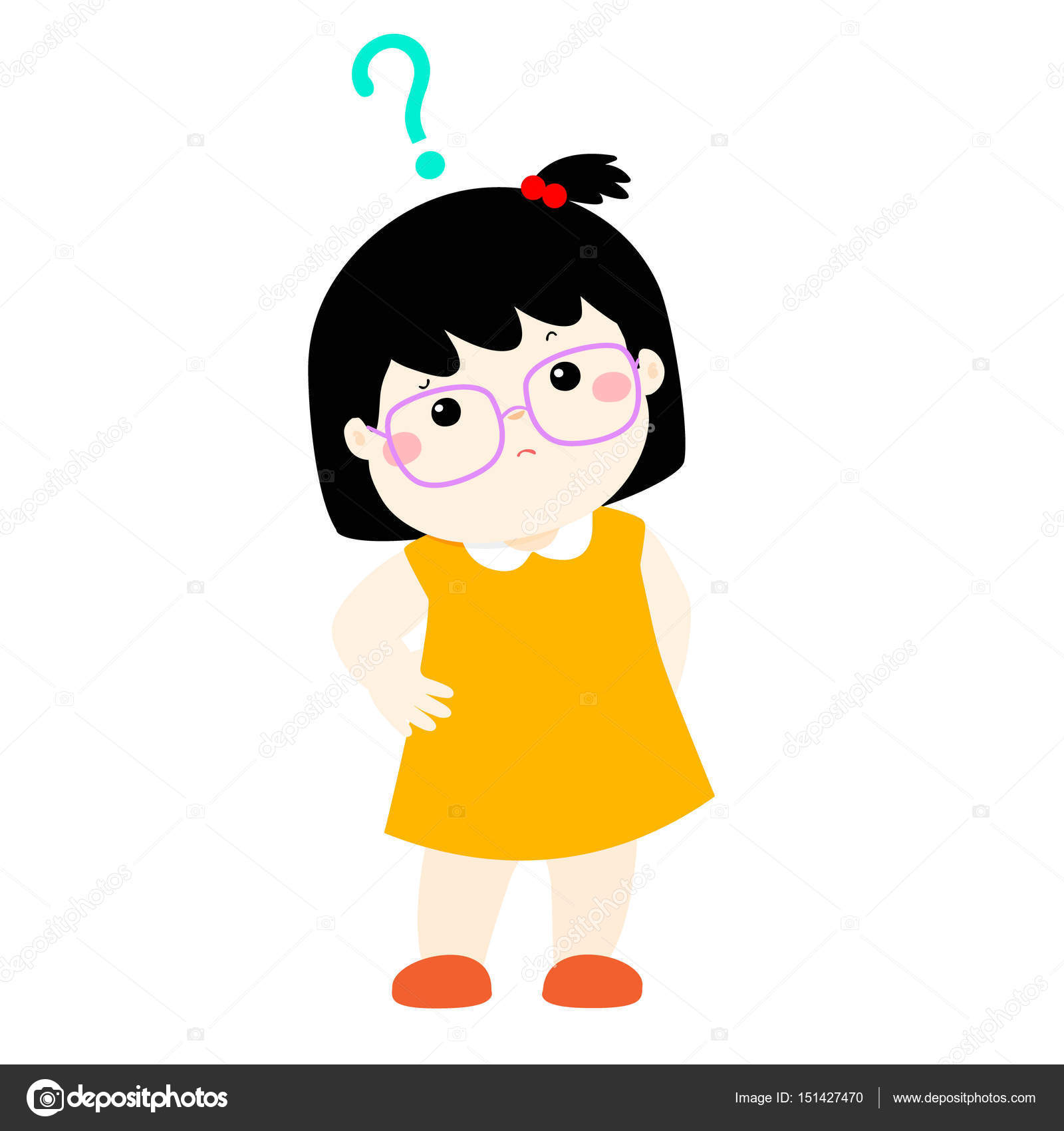 Little girl confused cartoon character vector Stock Vector Image by ©Onontour #151427470 Little girl confused cartoon character vector Stock Vector Image by ©Onontour #151427470