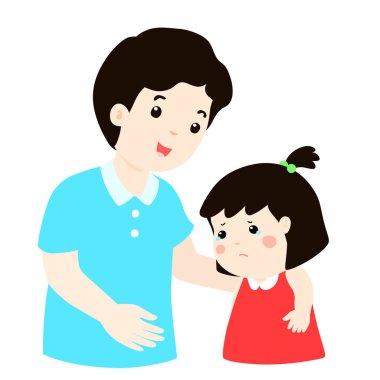 Babası ağlayan kızı vecto yatıştırır