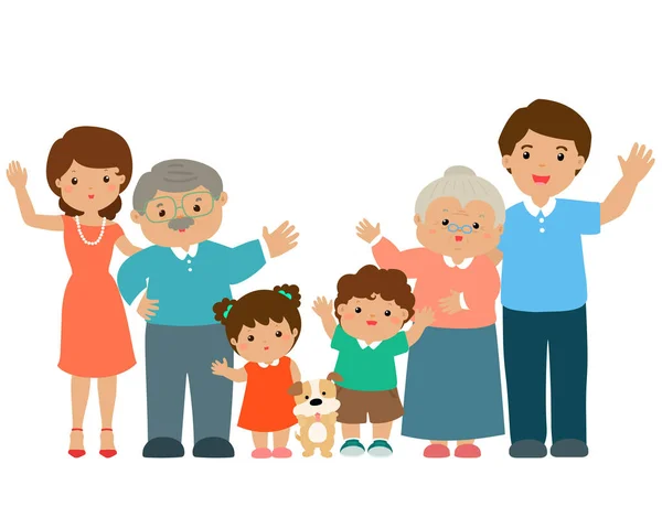 Familia personaje de dibujos animados vector — Vector de stock