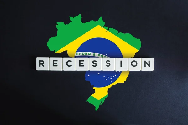 2020 Brezilya Durgunluk Ekonomik Kriz Coronavirüs Veya Covid Nedeniyle Siyah — Stok fotoğraf