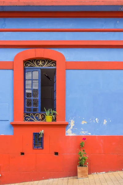 Colourful Colonial Building Detail Candelaria Neighborhood Historic Center Bogota Colombia — Stock Photo, Image