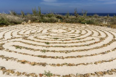 Aruba 'daki Alto Vista Şapeli' nde Barış Labirenti.