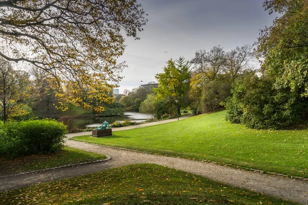 Park Orsteds Jesienią Kopenhaga Dania — Zdjęcie stockowe