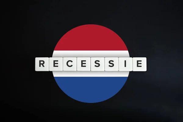 Recesión Económica Los Países Bajos Declive Economía Debido Crisis Del — Foto de Stock