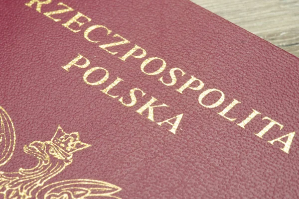 Encerramento do passaporte polaco — Fotografia de Stock