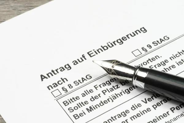 Application for naturalization in Germany — Stock Photo, Image