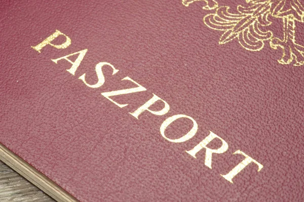 Primer Plano Pasaporte Polaco —  Fotos de Stock