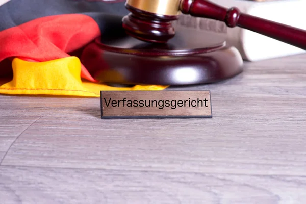Richterhammer Und Das Verfassungsgericht Deutschland — Foto Stock