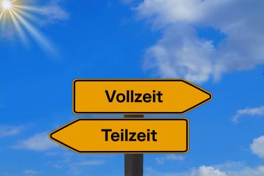 Vollzeit teilzeit arkaplan tabelasına kazınmış.