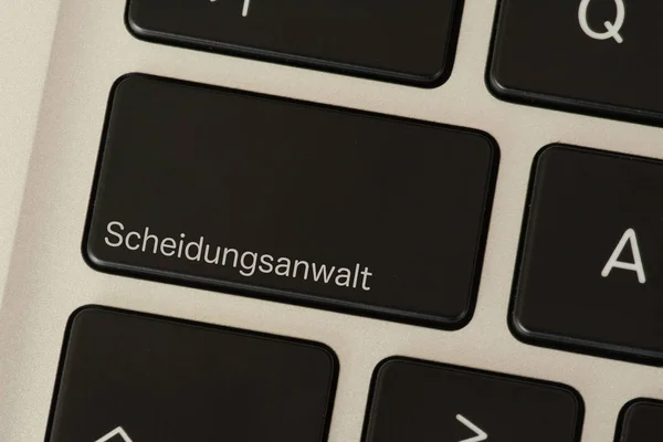 Computertastatur Mit Wort Scheidungsanwalt Für Hintergrund — Stockfoto