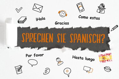 A sheet of paper and question Do you speak Spanish