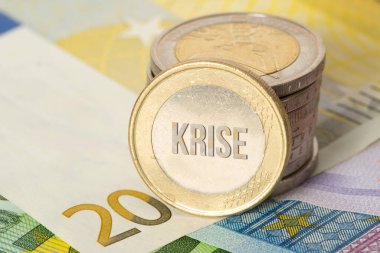 Avrupa Birliği 'nde EUro banknotları ve madeni paralar ve kriz