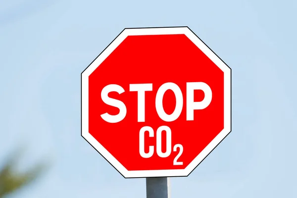 Stop Jel Szén Dioxid Rövidítése Co2 — Stock Fotó