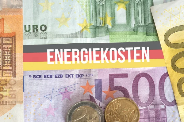 Euro banknotes and energy costs in Germany