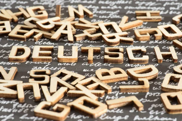 Διαφορετικά Γράμματα Και Λέξη Γερμανικά — Φωτογραφία Αρχείου