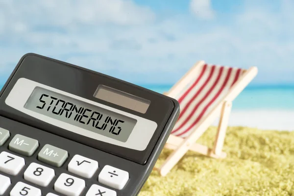 Vakantie Calculator Annuleringskosten — Stockfoto