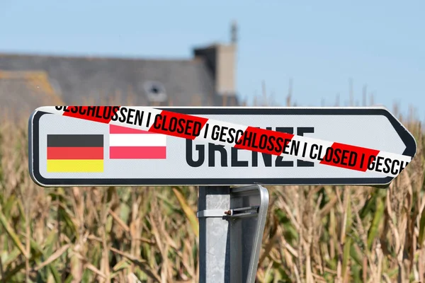 Border Germany Austria Closed — Stock Photo, Image