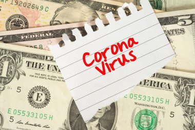 Amerika 'da dolar banknotları ve corona virüsü