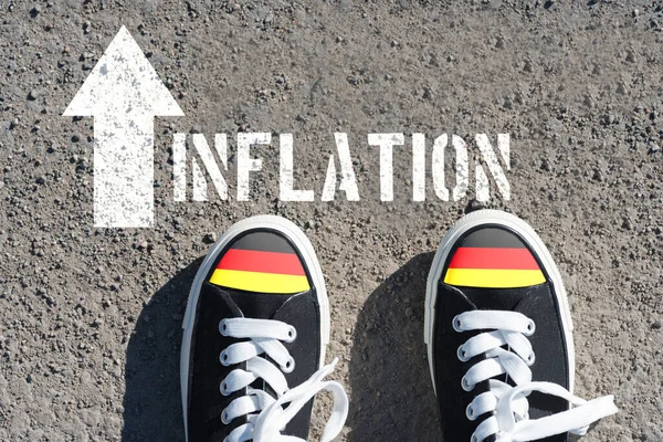 Bandiera Tedesca Inflazione Germania — Foto Stock