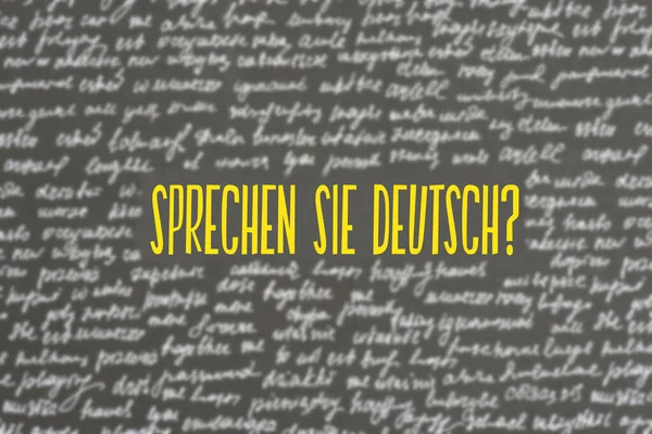 Farklı Kelimeler Sorularla Donatılmış Arka Plan Almanca Biliyor Musun — Stok fotoğraf
