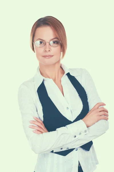 Young woman standing in office — Stock Photo, Image