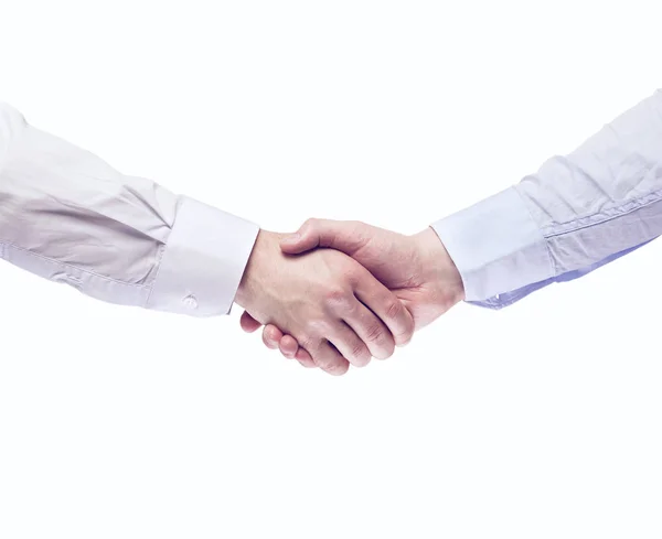 Businessmen shaking hands, isolated on white background — Stock Photo, Image