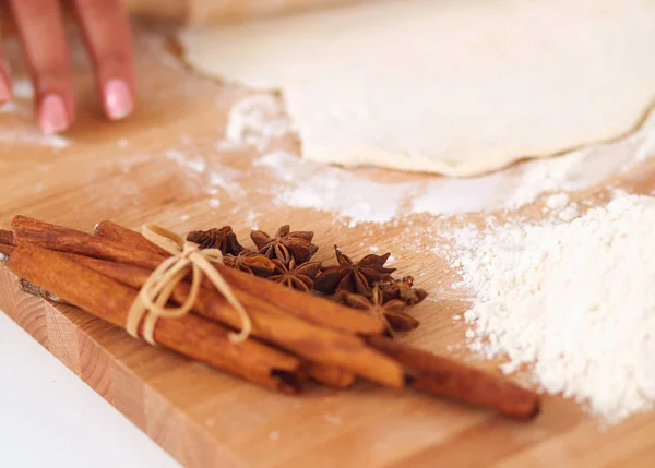 Ingredienti da forno per pasta frolla, stantuffo — Foto Stock