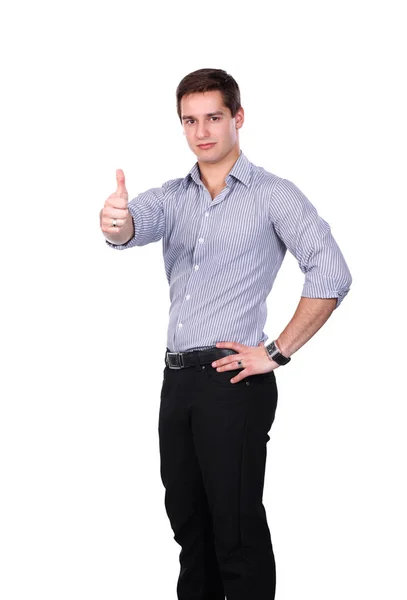 Portrait de jeune homme isolé sur fond blanc — Photo