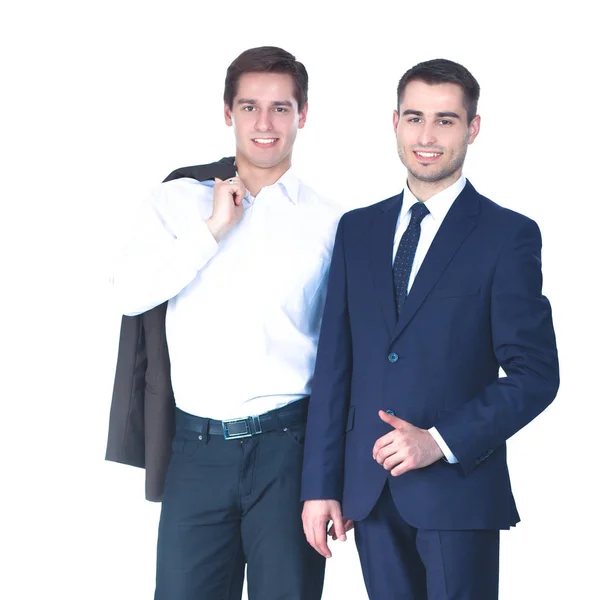 Two business men standing isolated on white background — Stock Photo, Image