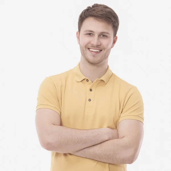 Portrait of young man isolated on white background — Stock Photo, Image