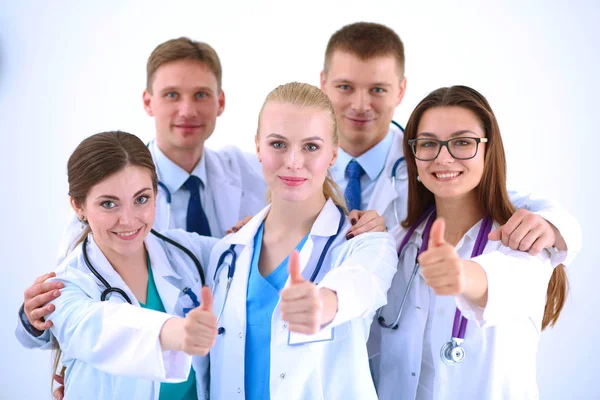 Πορτρέτο της ομάδας γιατρών δείχνει αντίχειρες επάνω — Φωτογραφία Αρχείου