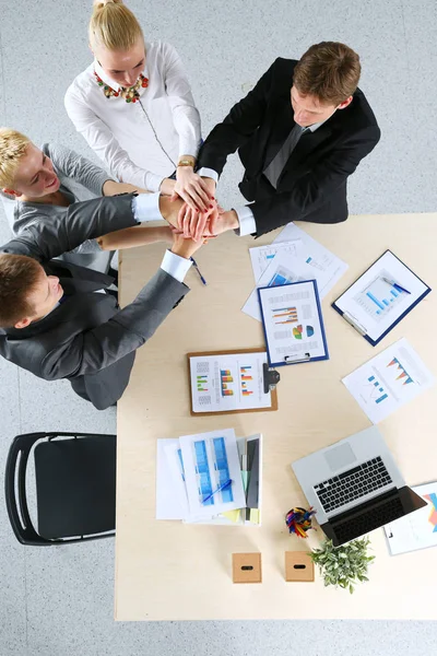 Eller birlikte - ekip çalışması kavramlar, izole iş takım. İş takım