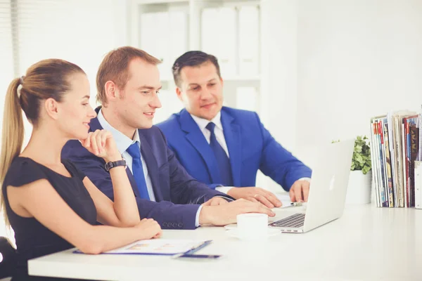 Business people sitting and discussing at meeting — Stock Photo, Image