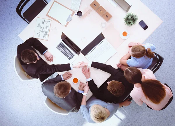 Business handshake. Business people shaking hands, finishing up a meeting — Stock Photo, Image